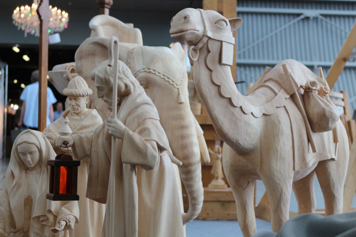 Drewniane duże figury do szopki bożonarodzeniowej - Andrzej Burkot Pracownia Snycerska - SACROEXPO 2017