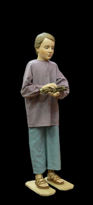 Szopka Bożonarodzeniowa, chłopiec, rzeźba