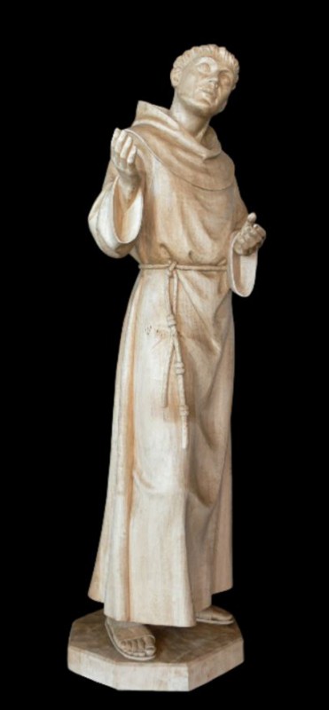 Święty Franciszek figura w drewnie