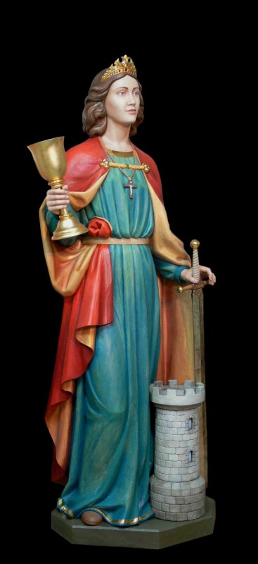 Święta Barbara - rzeźba wykonana w drewnie lipowym