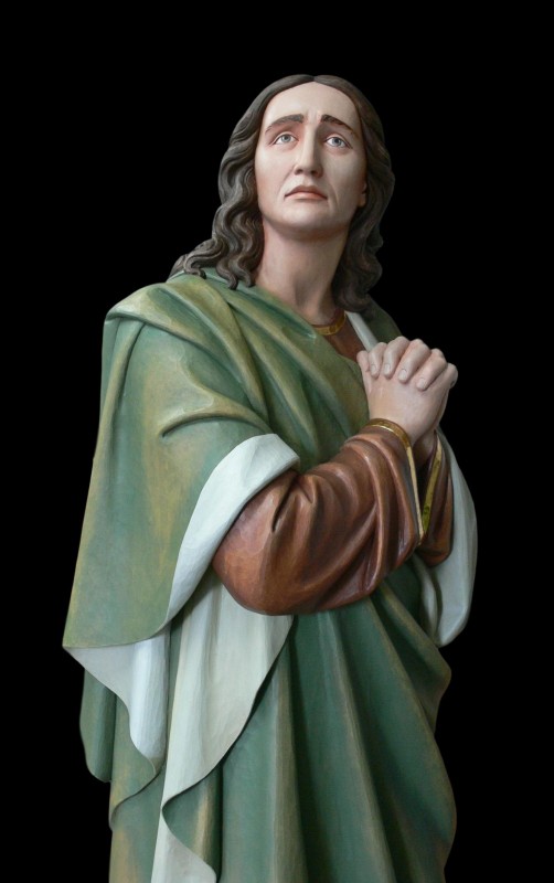 Św. Jan - rzeźba, figura z drewna lipowego, polichromowana