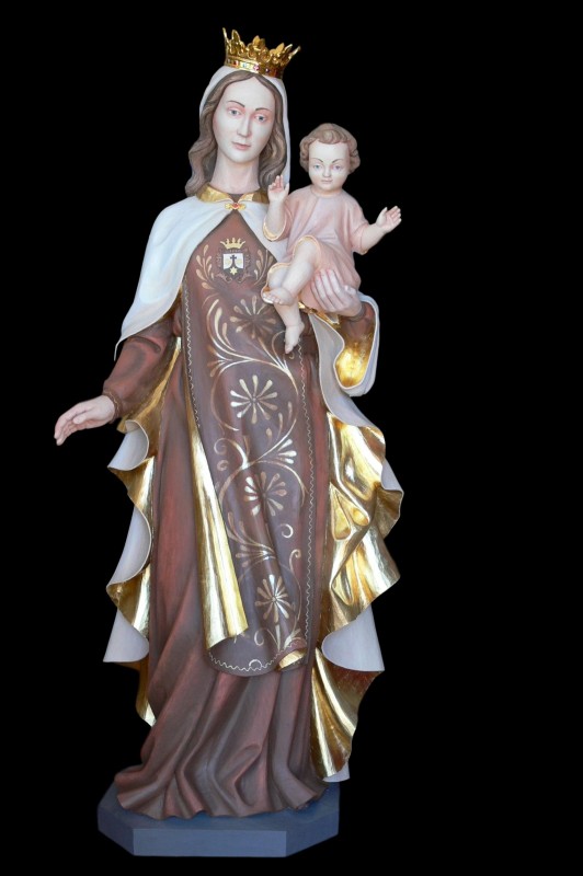 Matka Boża Szkaplerzna figurka drewniana