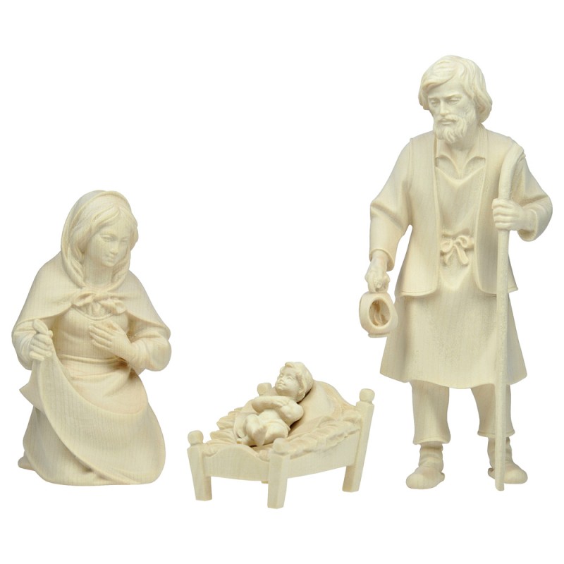 Święta rodzina figurki do szopki bożonarodzeniowej Shepherds - naturalne drewno