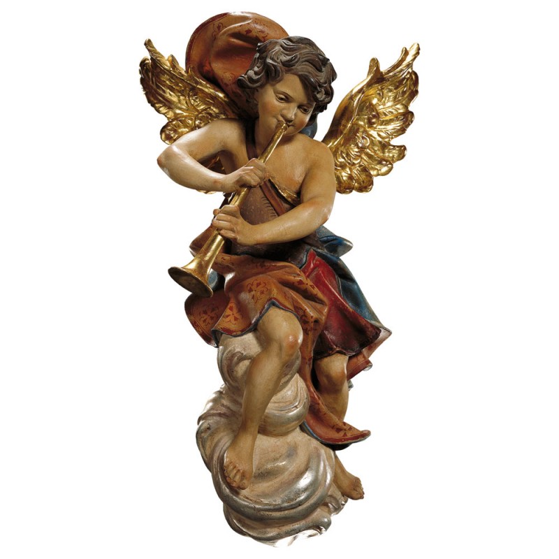 Anioł na chmurce - figura drewniana