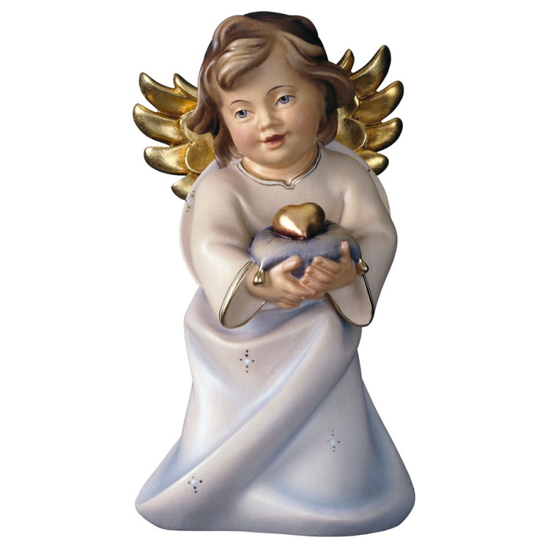 Anioł z sercem - polichromowana rzeźba