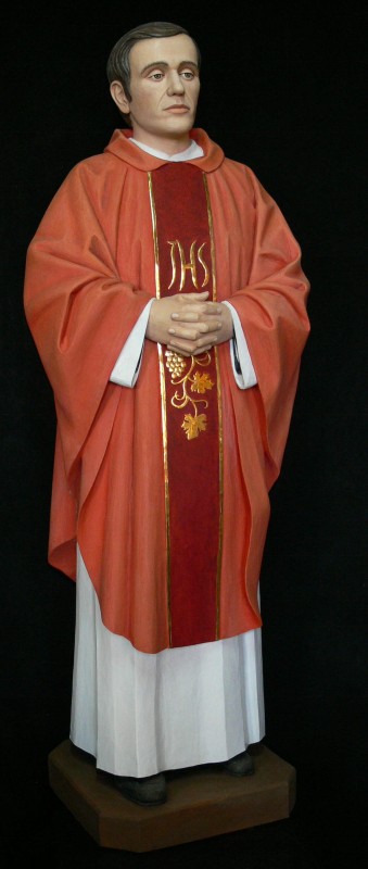 Ksiądz Jerzy Popiełuszko, rzeźba w drewnie, figura w drewnie