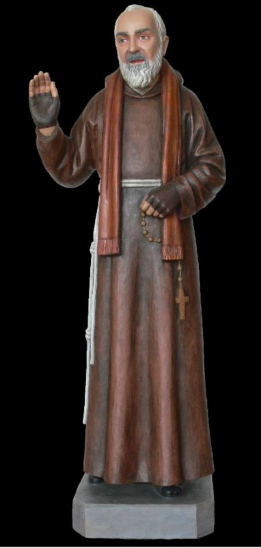 Ojciec Pio, rzeźba w drewnie, figura w drewnie