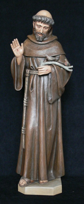 Święty Franciszek, rzeźba w drewnie, figura w drewnie