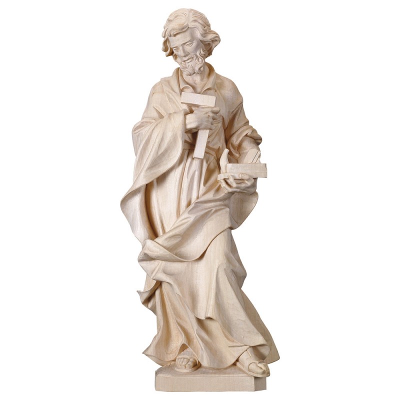 Rzeźba Świętego Józefa w naturalnym drewniw