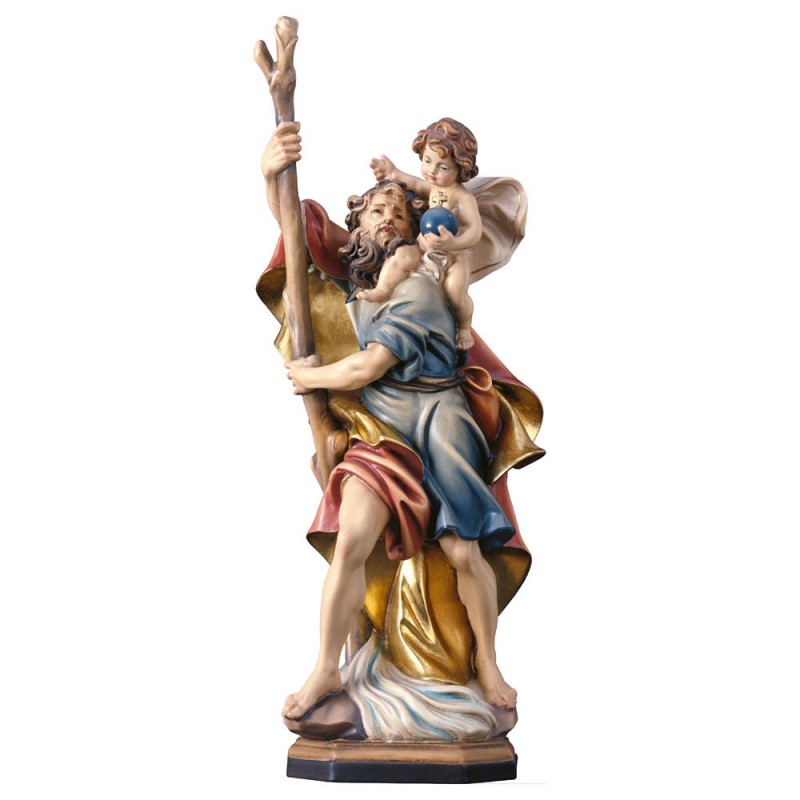 Święty Krzysztof rzeźba w drewnie