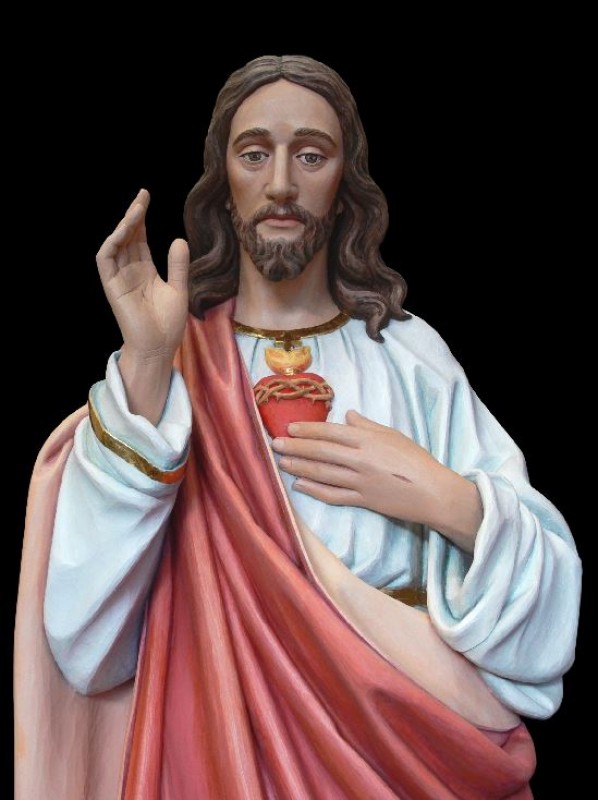 Serce Jezusa, figura polichromowana