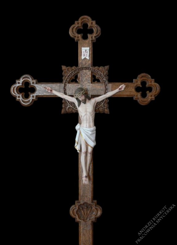 Krzyż procesyjny z drewna 3.18