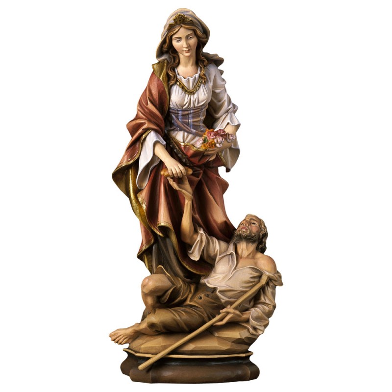 Święta Elżbieta - patronka ubogich, rzeźba w drewnie