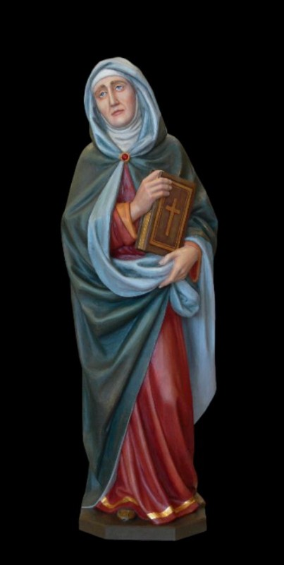 Św. Anna, figura w drenie, rzeźba w drewnie