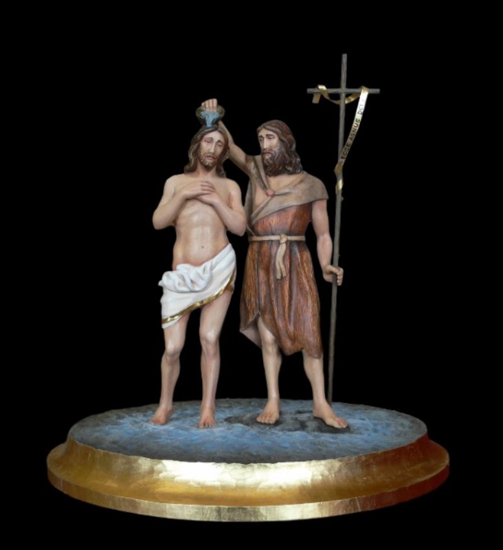 Chrzest Chrystusa rzeźba, figura