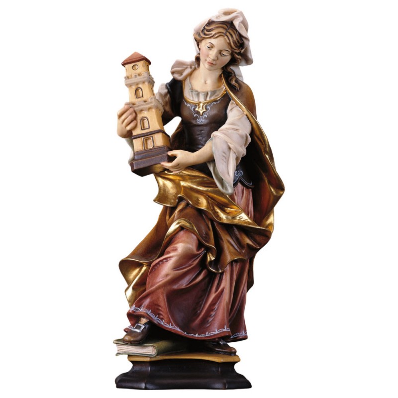 Święta Barbara figurka, figura, rzeźba drewniana