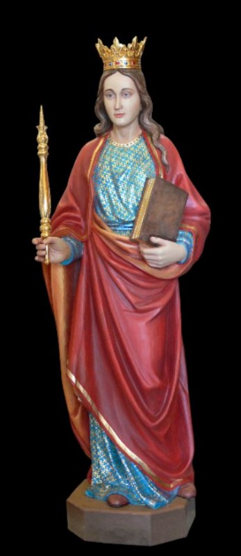 Kr&oacute;lowa Jadwiga - rzeźba polichromowana