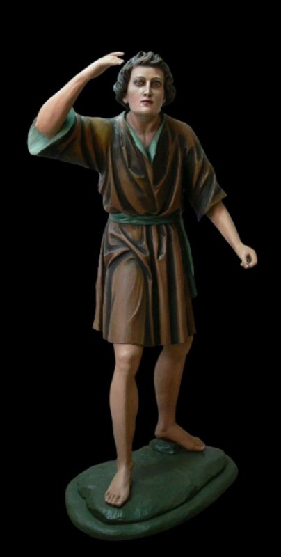 Rzeźba, rękodzieło w drewnie, szopka bożonarodzeniowa, figura szopkowa