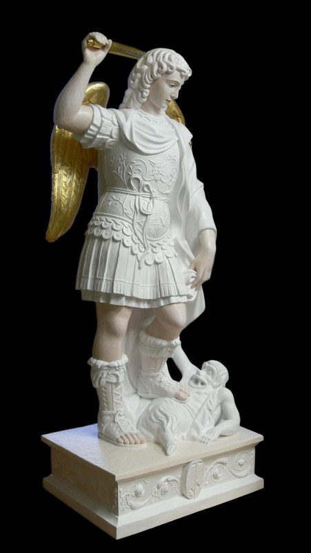 Święty Michał z Gargano - figura wykonana w drewnie lipowym