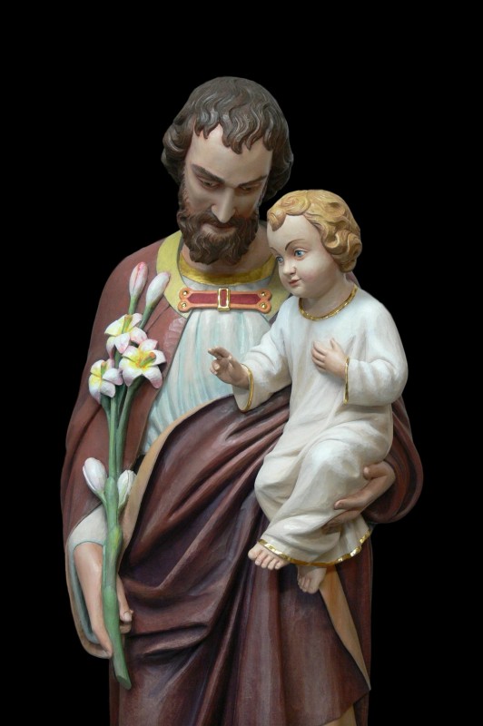 Józef z Dzieciątkiem figurka drewniana