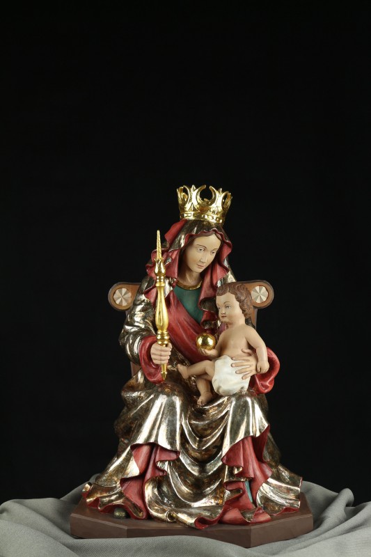 Madonna Tronowa z Dzieciątkiem figura drewniana