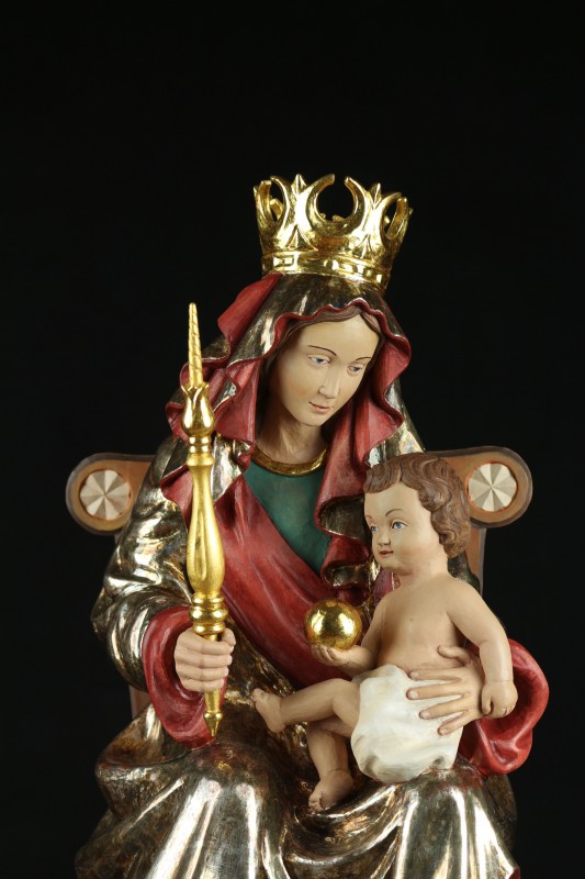 Madonna Tronowa z Dzieciątkiem rzeźba drewniana