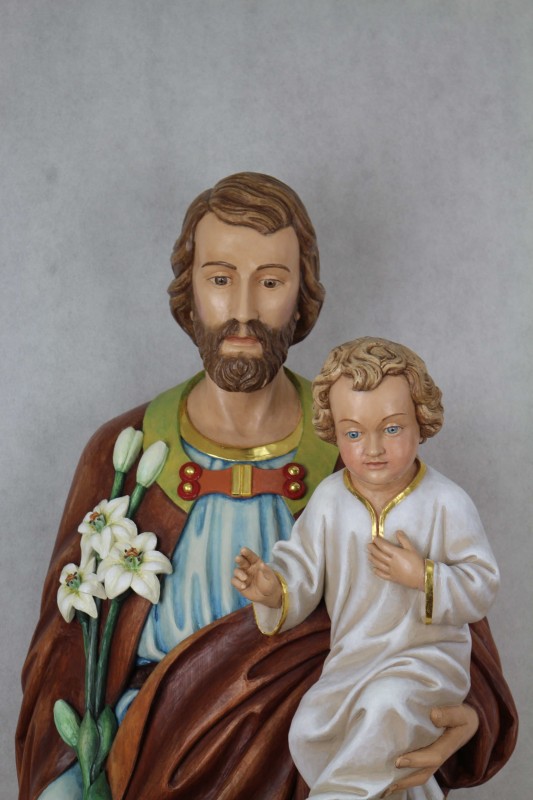 Święty Józef z Dzieciątkiem Jezus - rzeźba drewniana