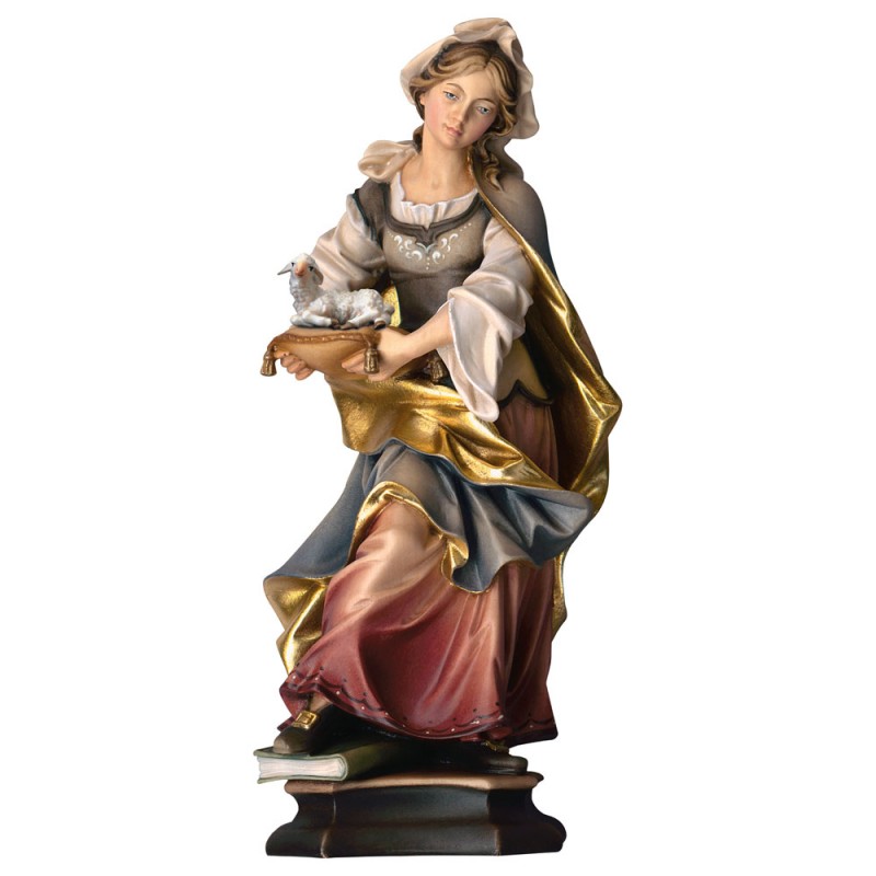Święta Agnieszka - figura z drewna