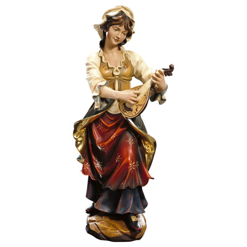 Lutnistka - rzeźba w drewnie