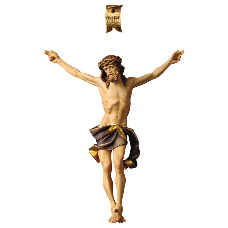Krucyfiks nazareński bez krzyża - drewno kolorowane