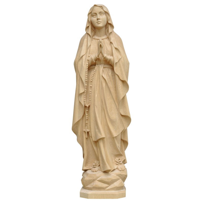 Matka Boża z Lourdes - naturalne drewno