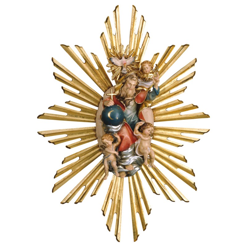 Bóg Ojciec z aureolą - rzeźba, figura w drewnie