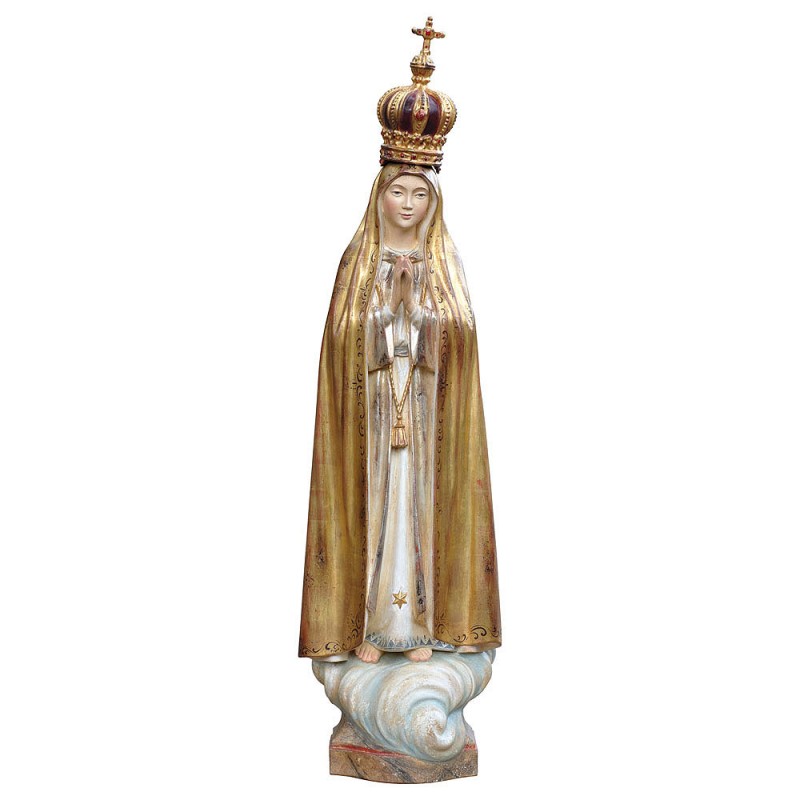 Matka Boża z Fatimy z koroną - rzeźba polichromowana