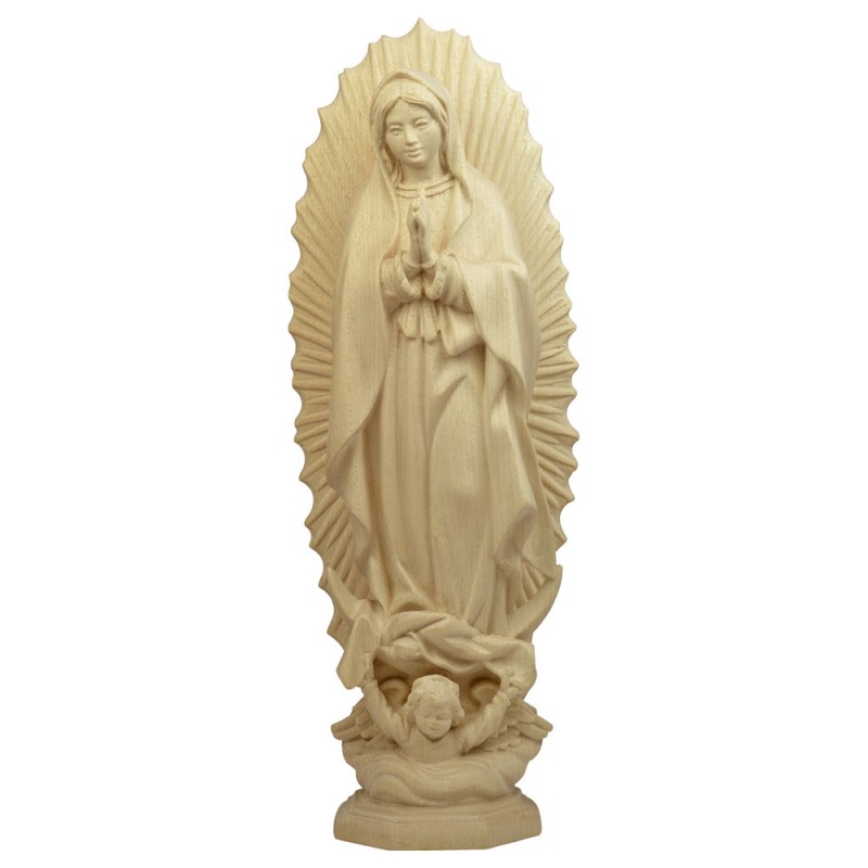 Matka Boża z Guadalupe - figurka w naturalnym drewnie
